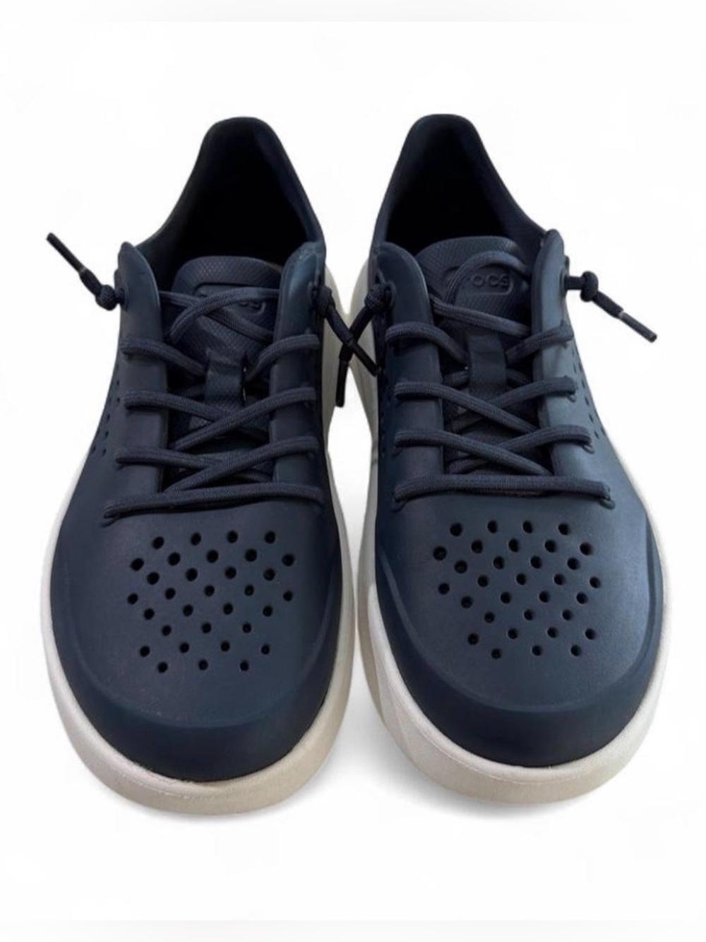 CROCS Men's Navy and White LiteRide Casual Sneaker m7.